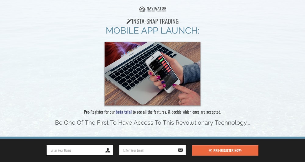 Mobile App Launch Funnel Option Page