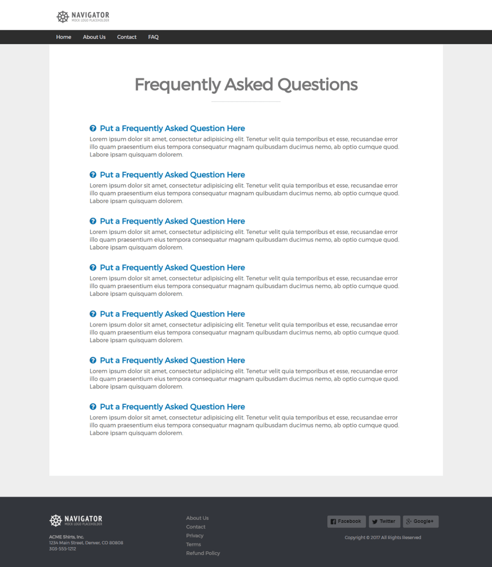 FAQ Page