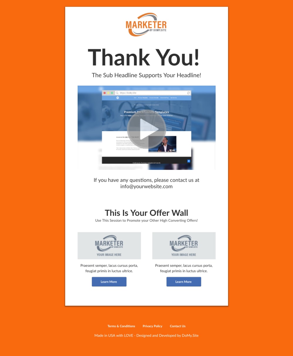 Thank You Page