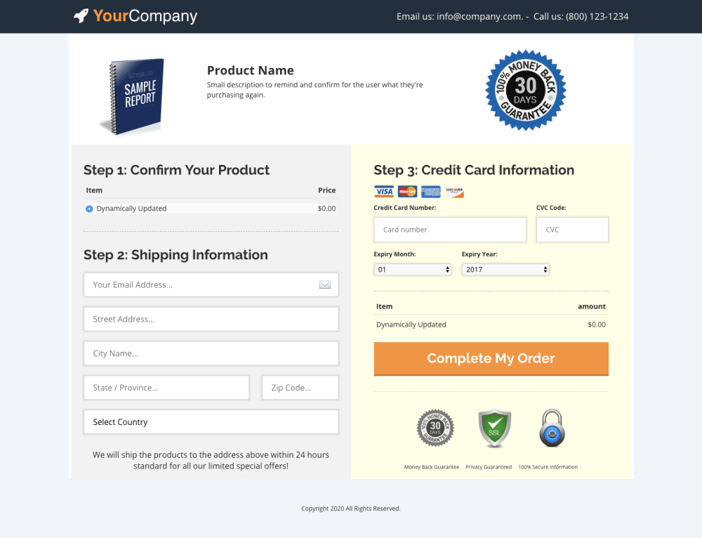 Checkout Page
