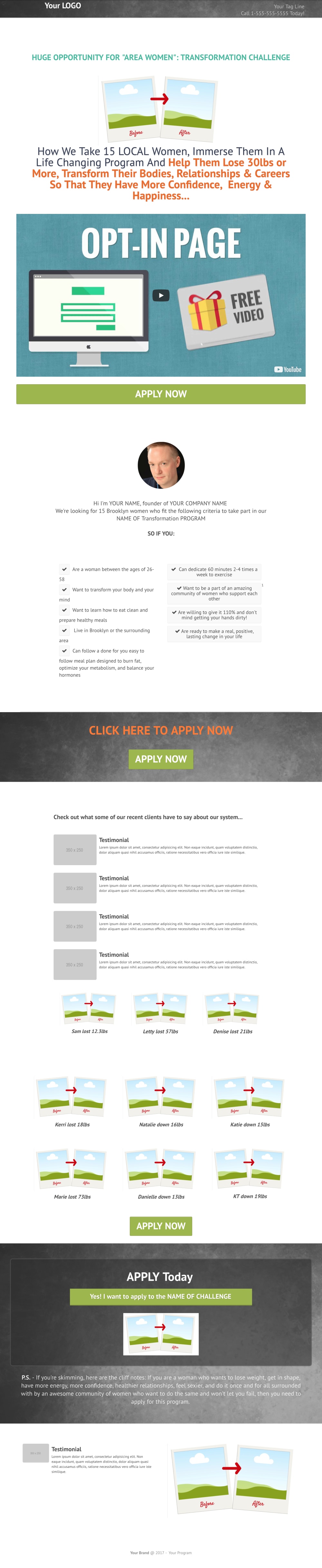 Sales page