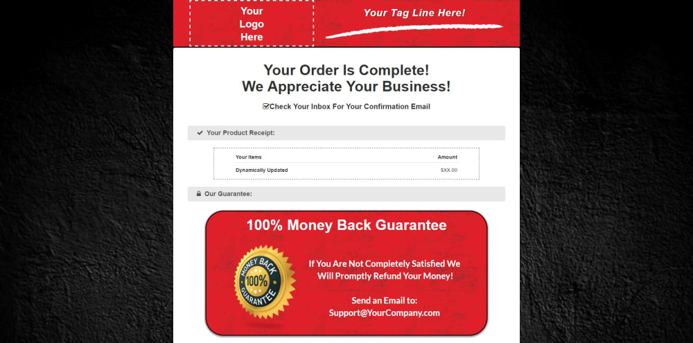 Order Confirmation Page