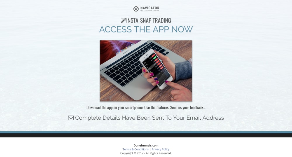 Mobile App Launch Funnel Option Page