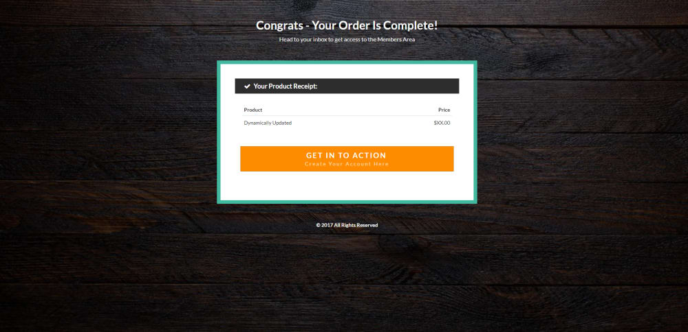 Order Confirmation Page