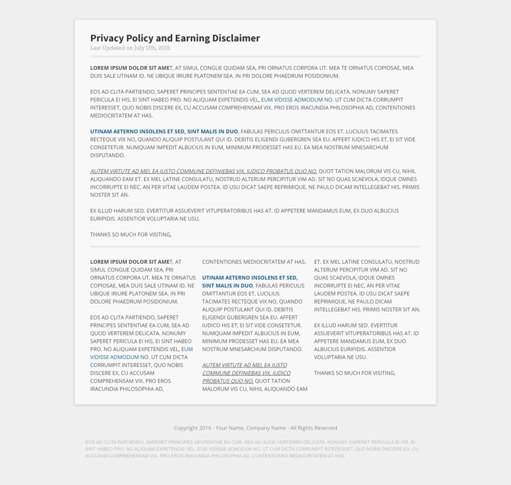 BONUS - Privacy Policy