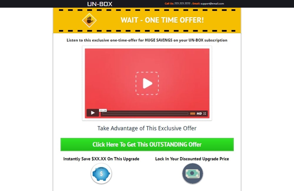 Upsell Offer Page