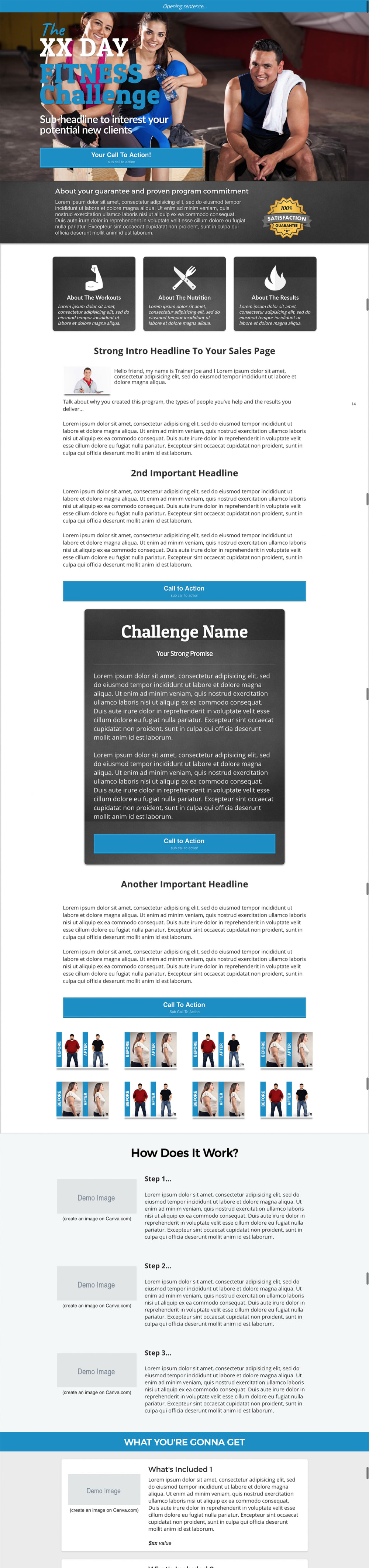 Sales/Squeeze Page