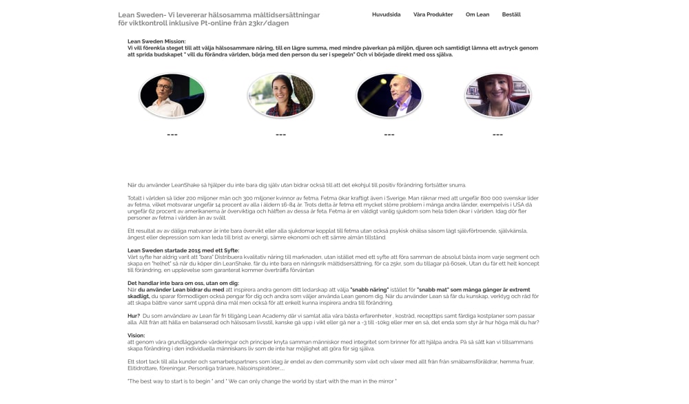 Product story page