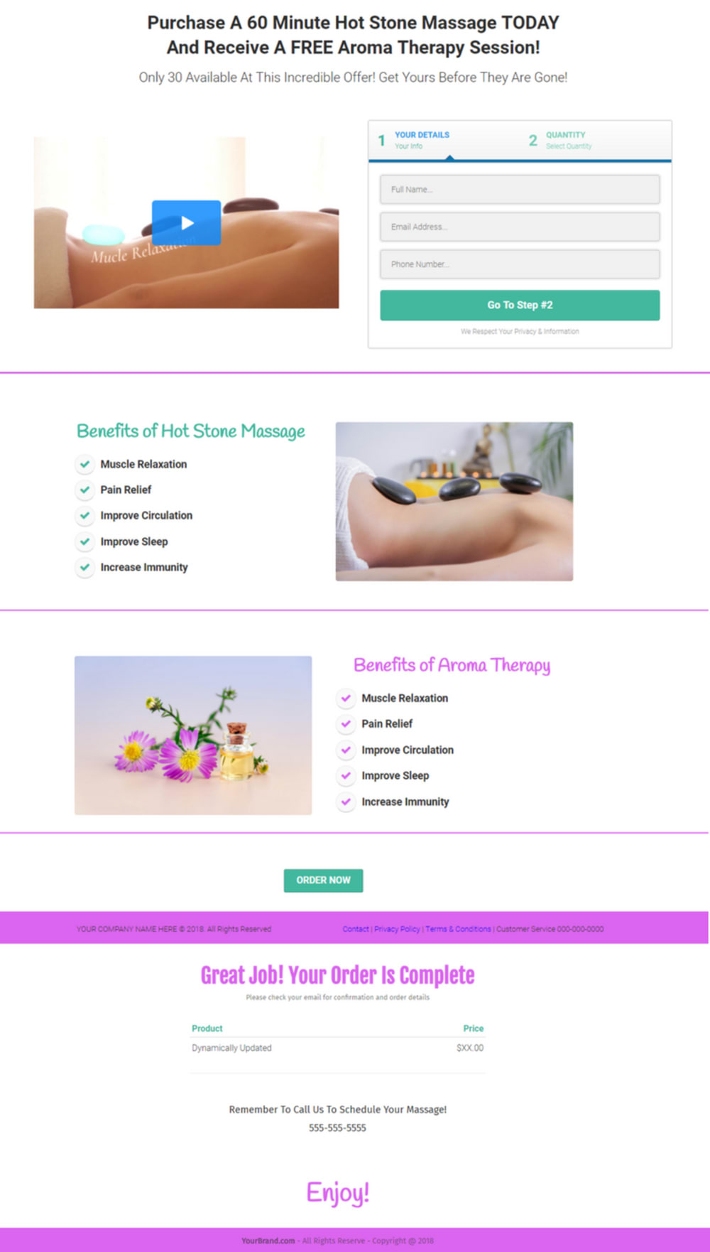 Massage Deal Sales Funnel 