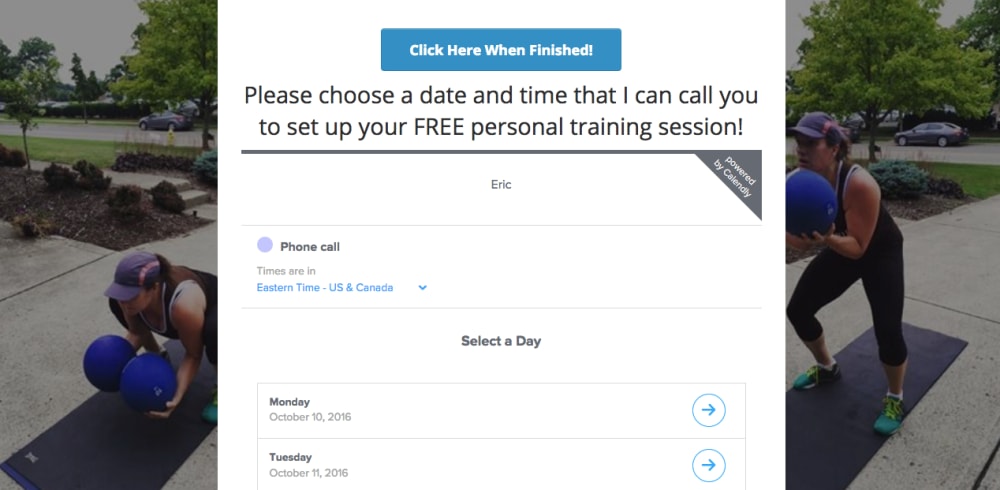 Popup To Select Date and Time for Call
