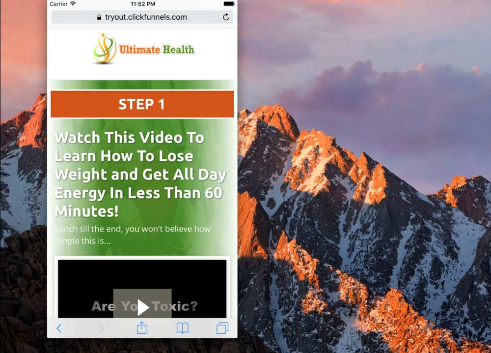 Isagenix Thank You Page (Mobile)