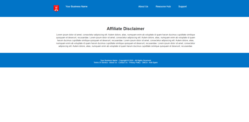 Affiliate Disclaimer Page