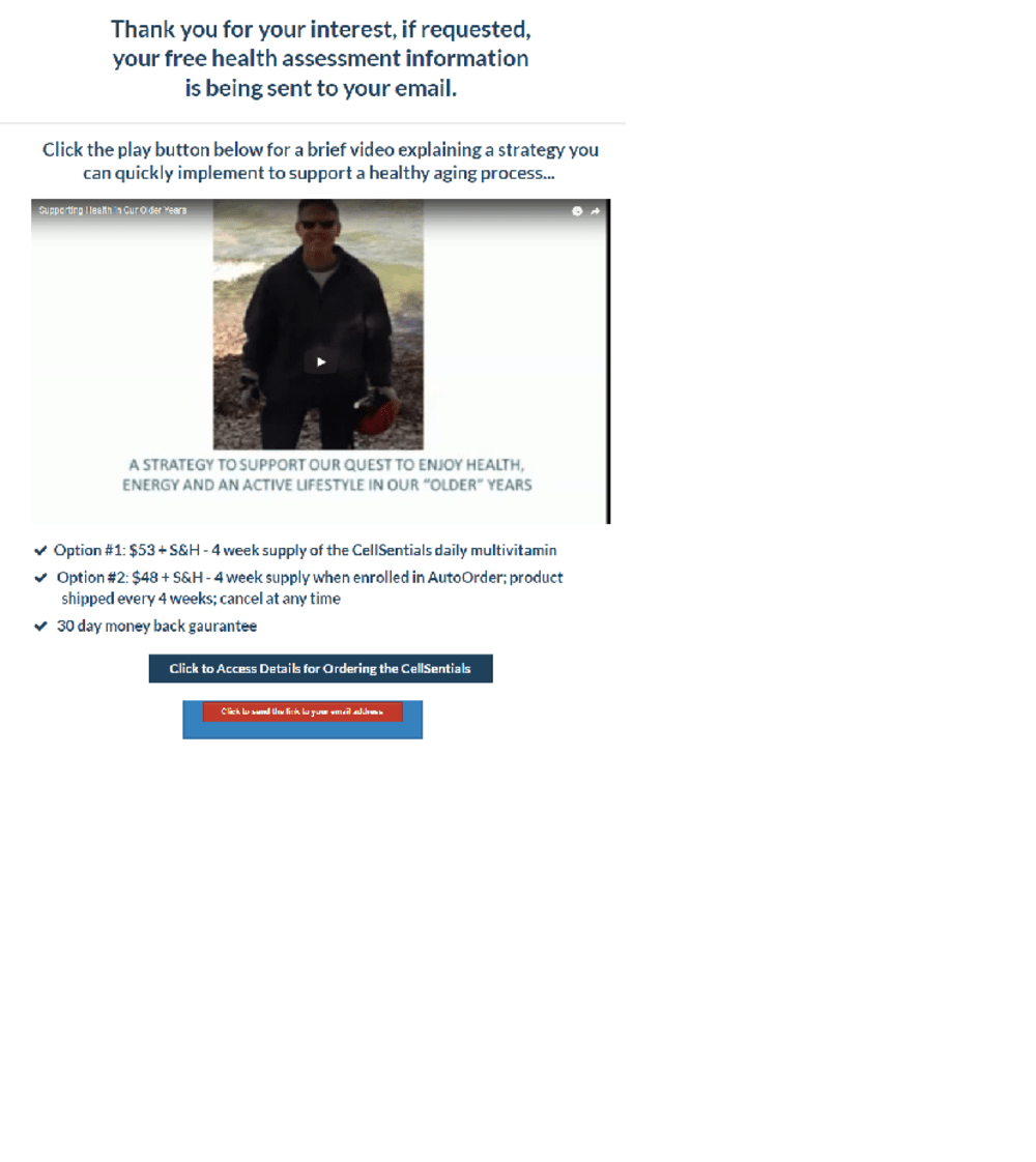 Video Sales Letter Page