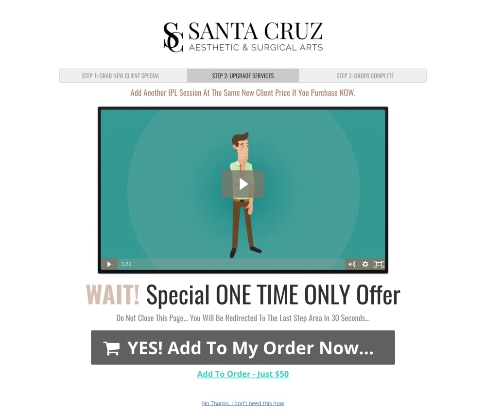 The ONE TIME OFFER - More of a Good Thing