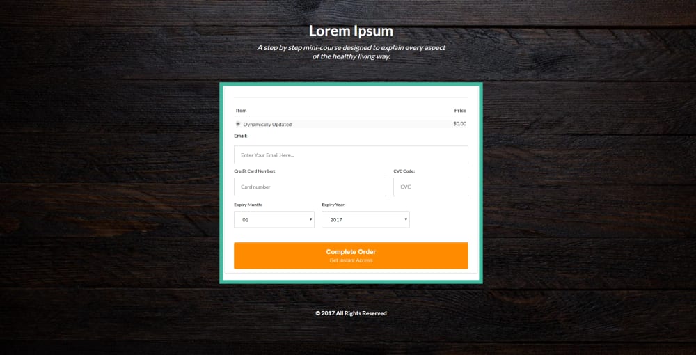 Order Page