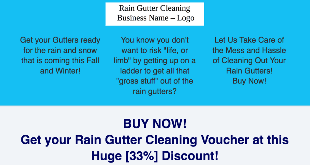 Cleaning Voucher Order Page