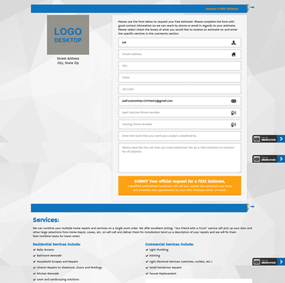 Step 4: Return Customer Estimate Request