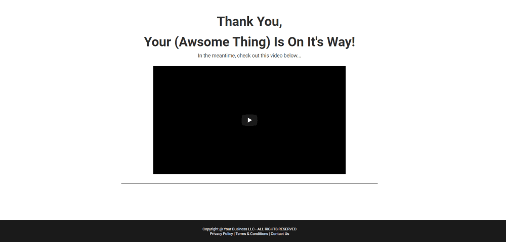 Thank You Page
