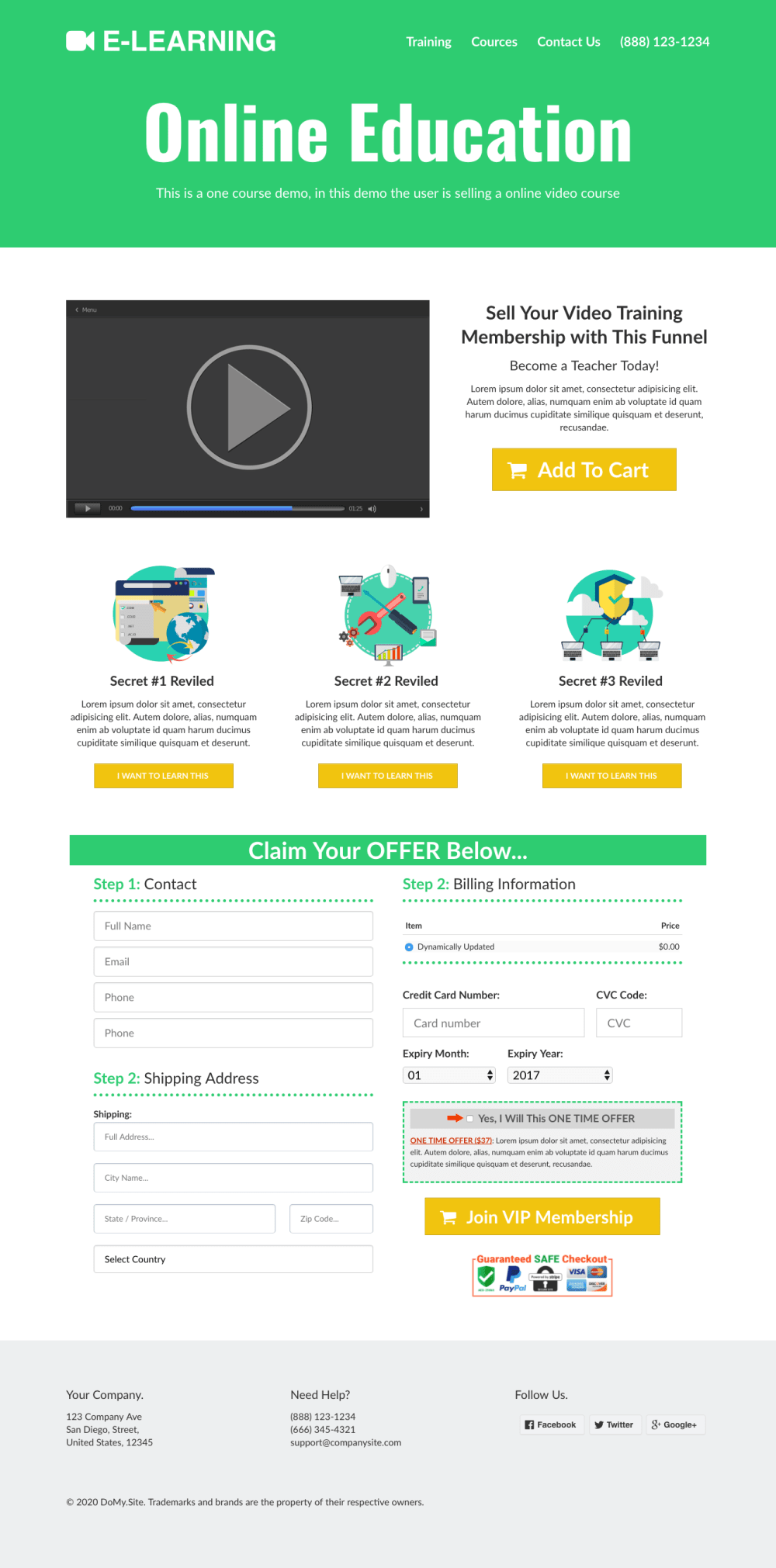 High Converting Order Form