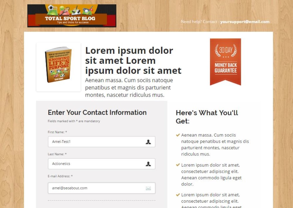 Ebook Funnel - Order Page