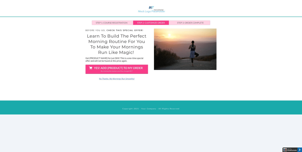 Upsell - One Time Offer - Page