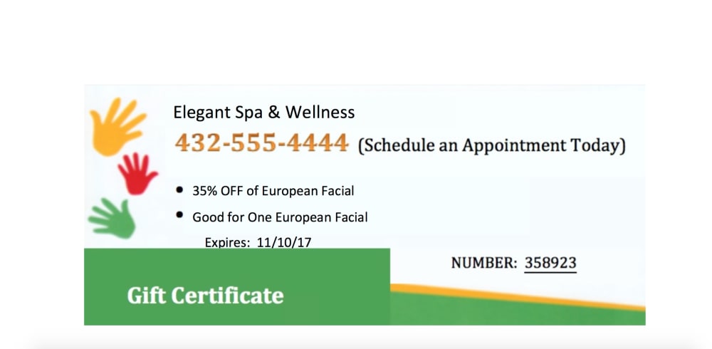 Coupon Sample