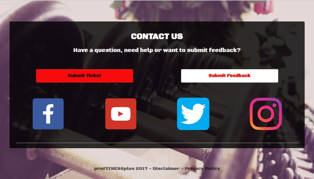 Contact / Social Media / Social Proof