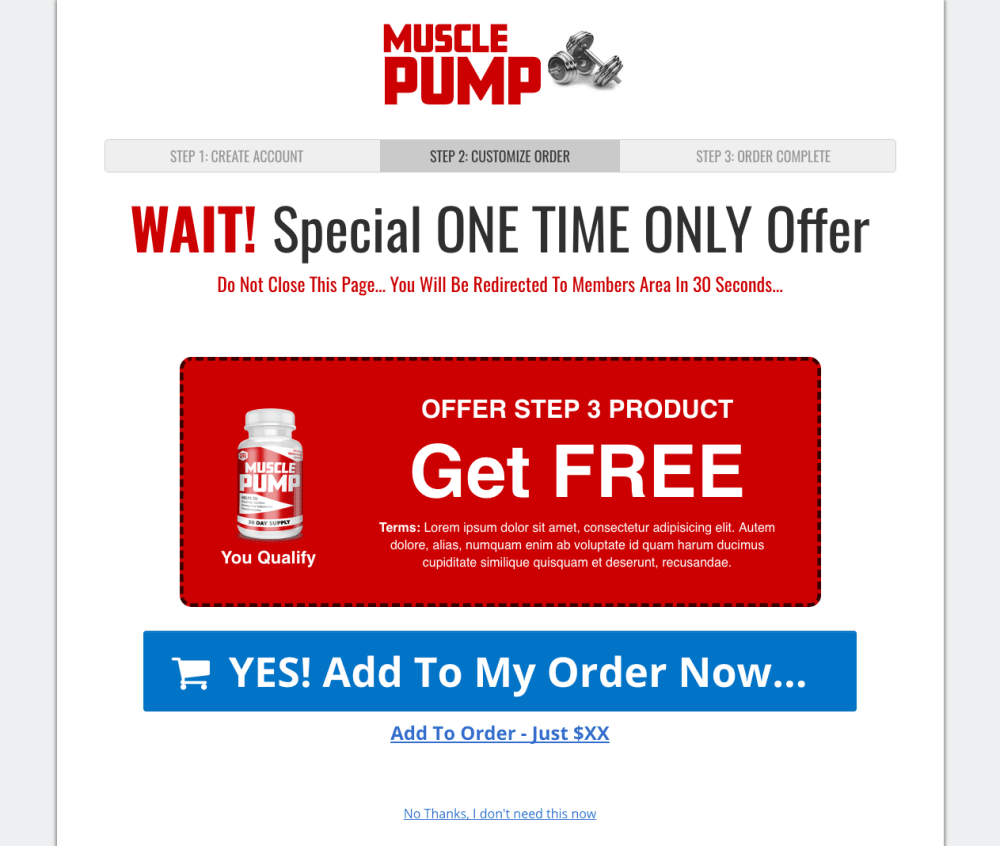 Downsell Step3 Offer