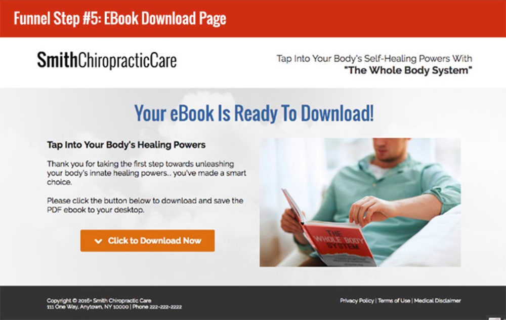 Step 5: Ebook Download Page
