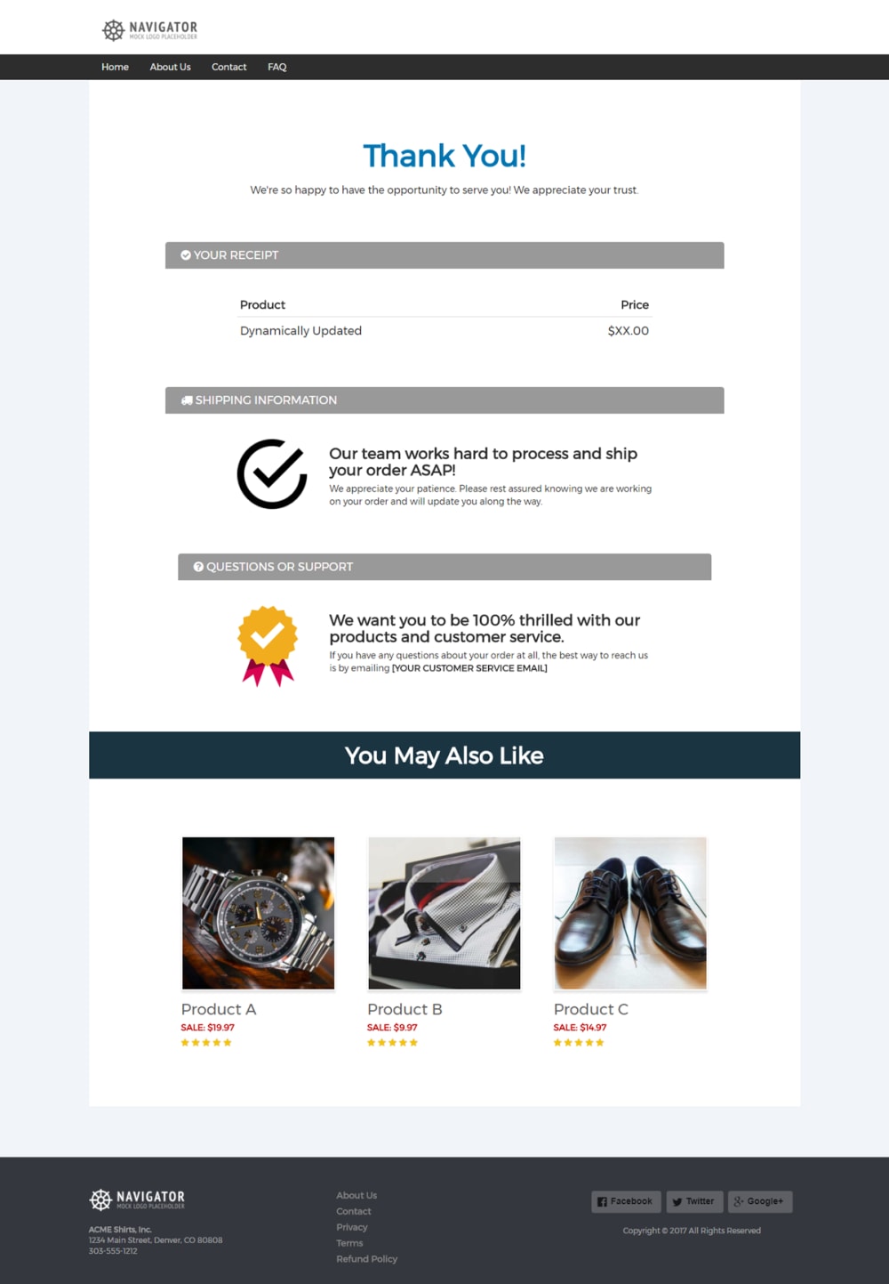 Order Confirmation and Offer Wall