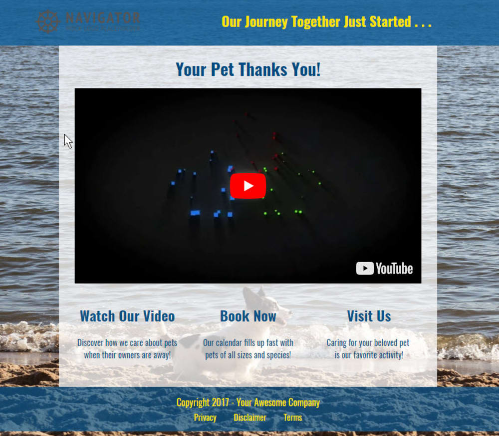 Dog Thank you page 