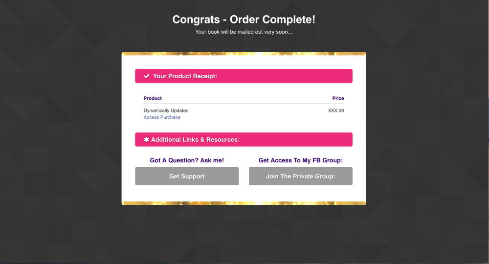5 Day Challenge Order Confirmation Page