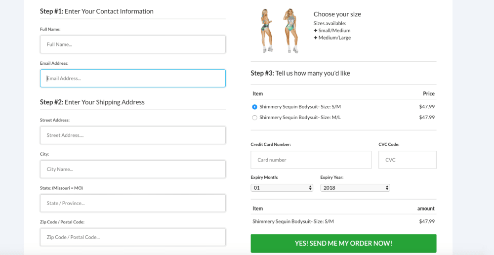 Order Confirmation Page