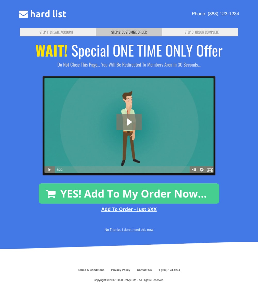 Upsell Page