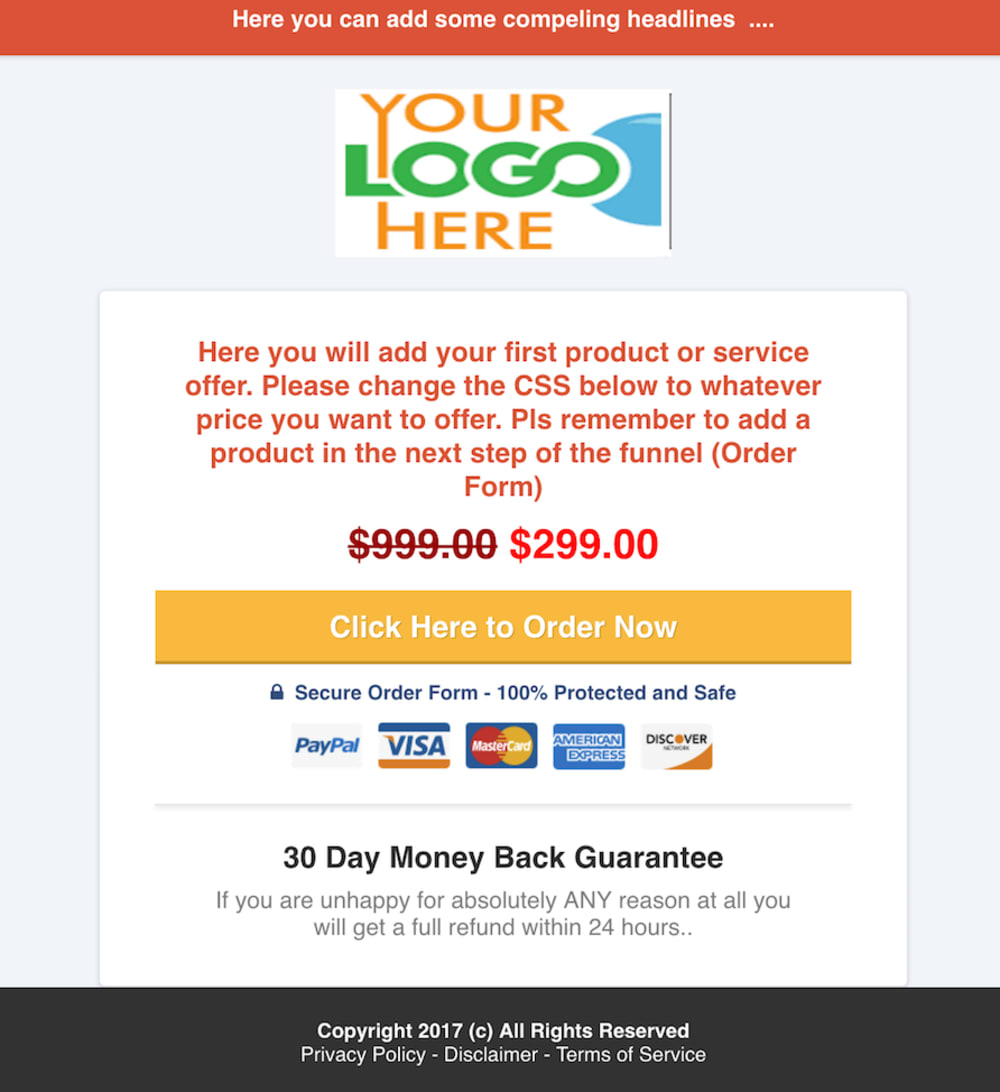 Sales Page