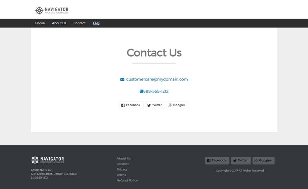 Contact Page