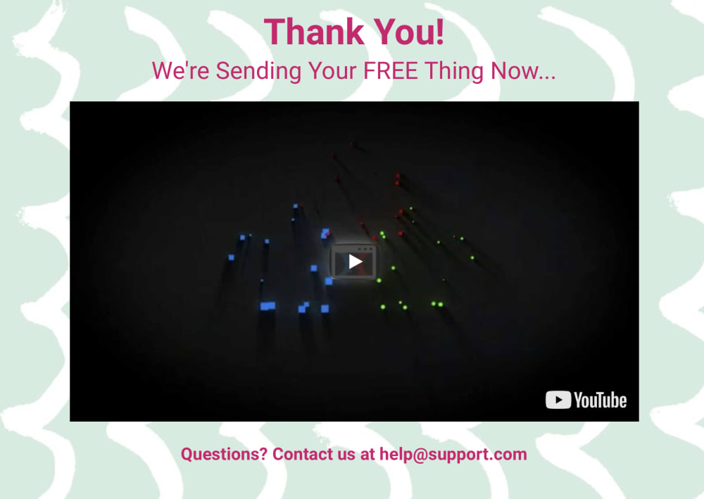 Thank You Page with Video