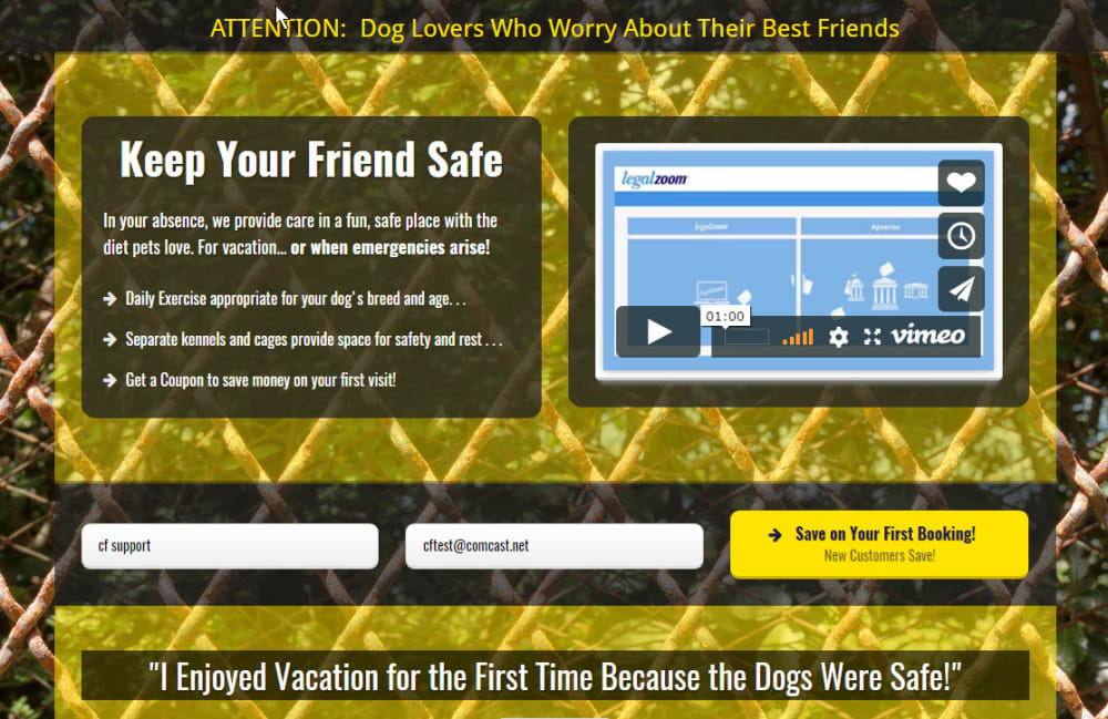 Dog Boarding Optin