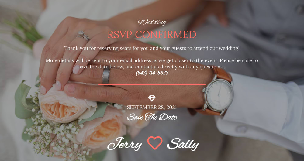 Confirmation Page: