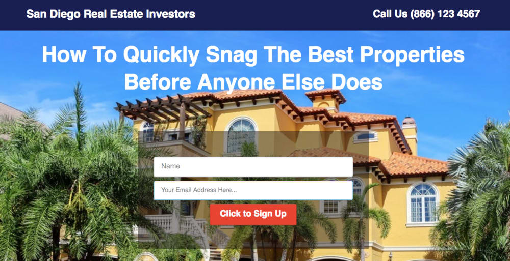 High performing real estate investing funnel