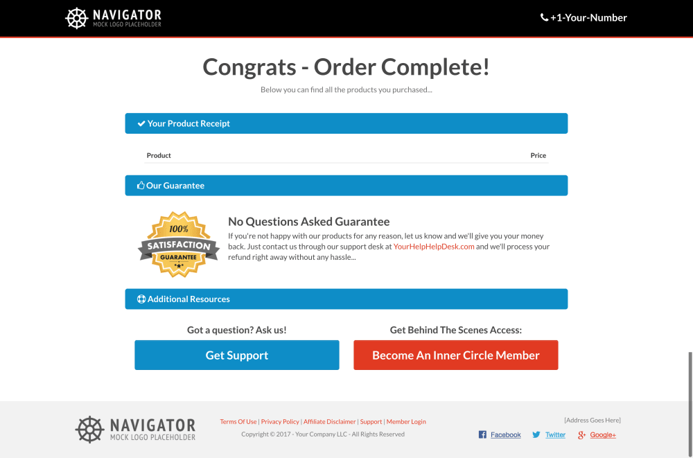 Order Confirmation Page