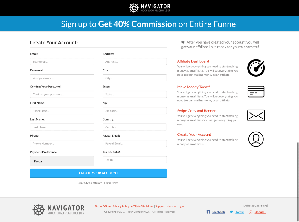 Affiliate Access Page