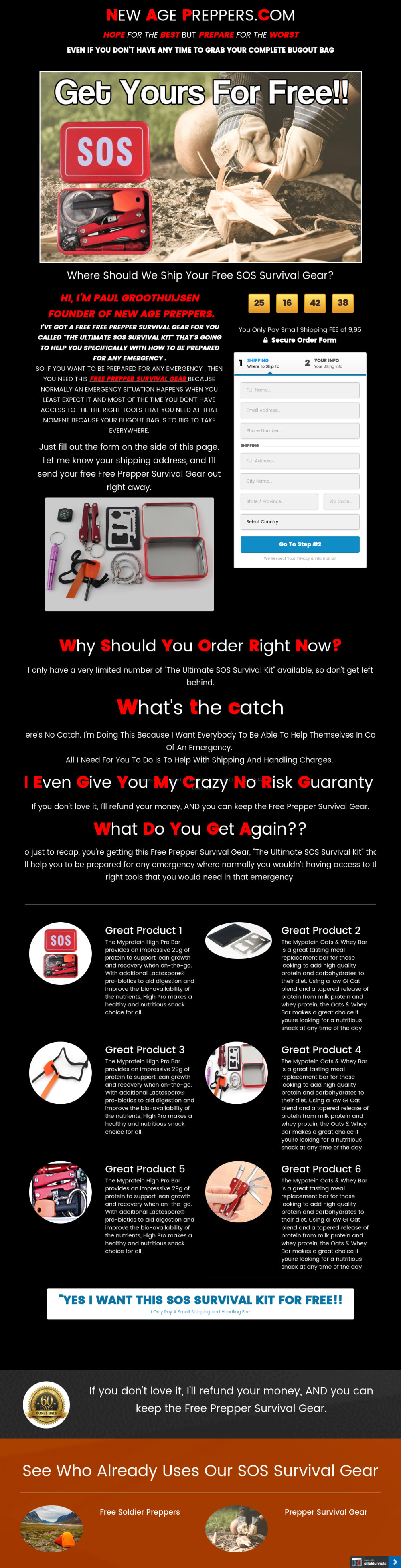 Front end Offer Page (version Without Video)