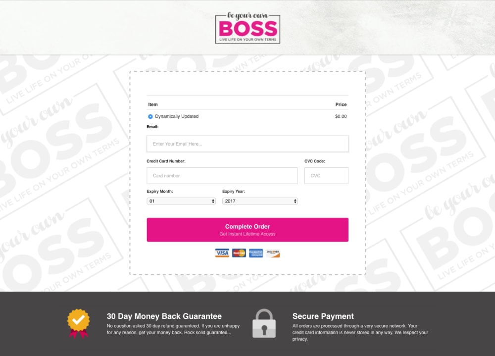 Checkout Page