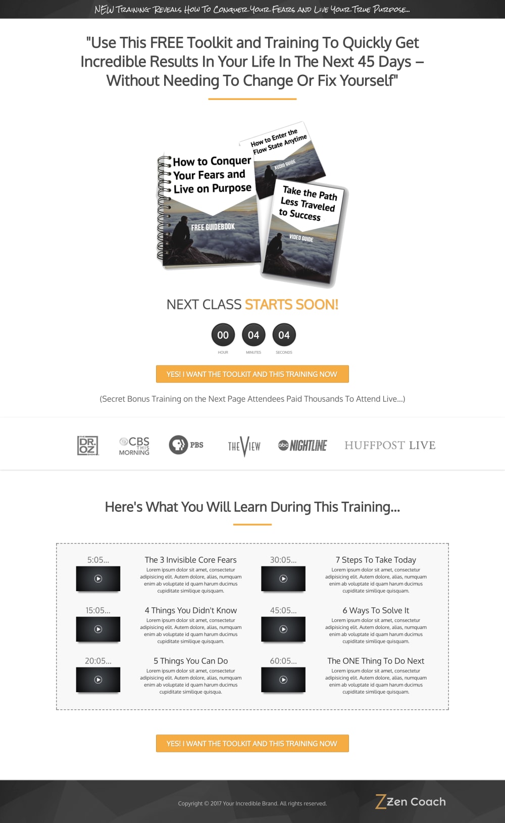 Lead Magnet Opt In Page