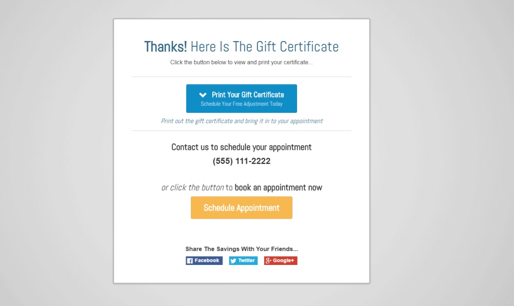 Coupon Delivery / Scheduler Page