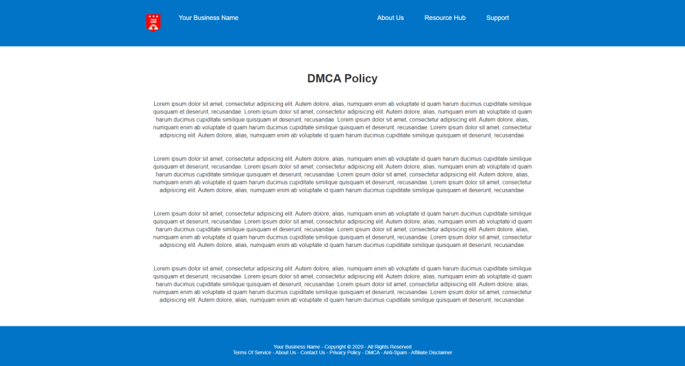 DMCA Policy Page