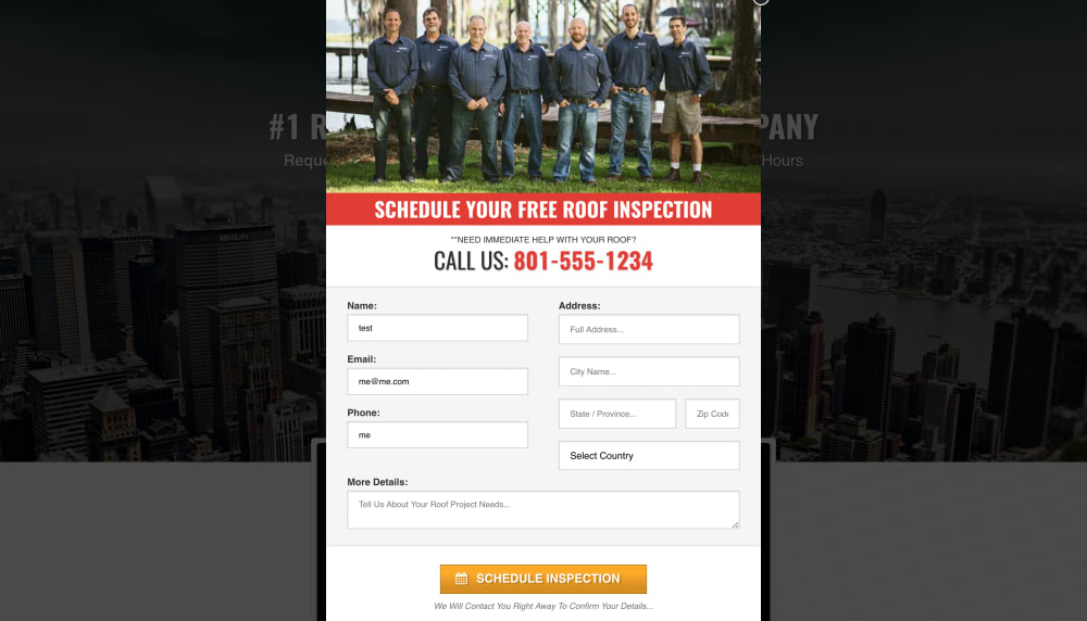 2) QUICK CONTACT FORM