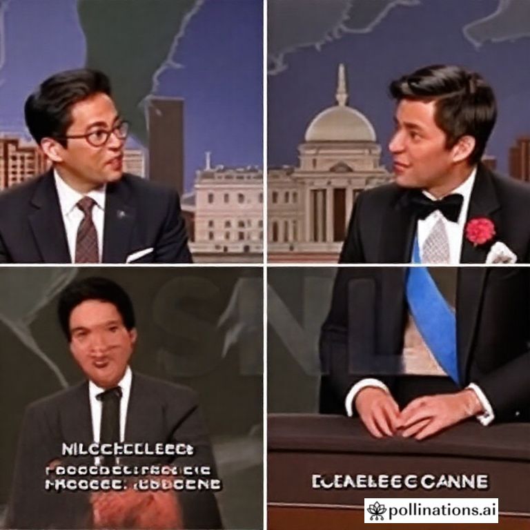 SNL Weekend Update: Bowen Yang Portrays George Santos, Michael Che Skewers Prince Andrew and Louvre Gag