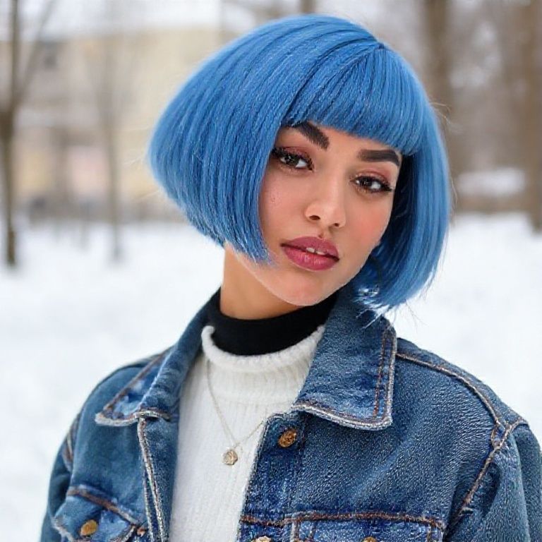 Cardi B's Blue Bob: The Jean-ius Winter Hair Trend — See the Photos
